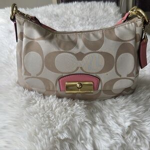 Stylish Tan and Pink Women's Bag